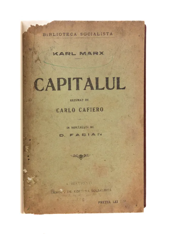 Capitalul. Rezumat de Carlo Cafiero.