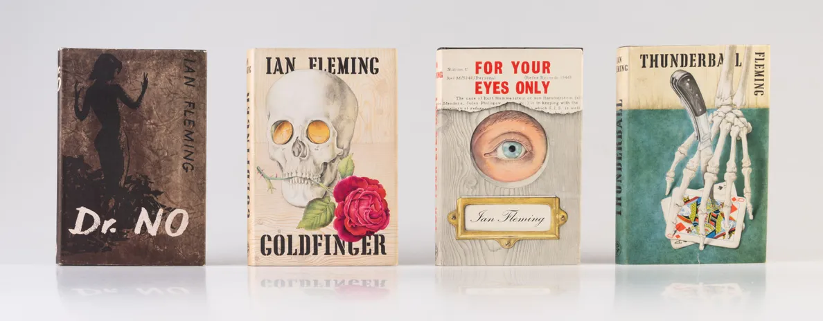 A Complete Set of the James Bond Novels and Stories in First Edition: Casino Royale, Diamonds are Forever, Live and Let Die, Moonraker, From Russia With Love, Dr. No, Goldfinger, For Your Eyes Only, Thunderball, The Spy Who Loved Me, On Her Majesty's Secr