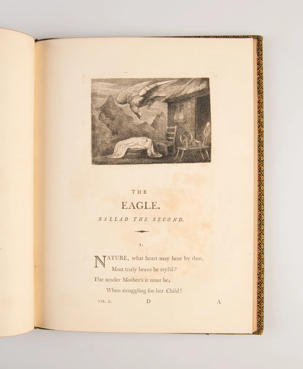 Designs to a Series of Ballads, Written by William Hayley, Esq. and Founded on Anecdotes Relating to Animals. Drawn, Engraved, and Published by William Blake; with the Ballads Annexed by the Author's Permission.