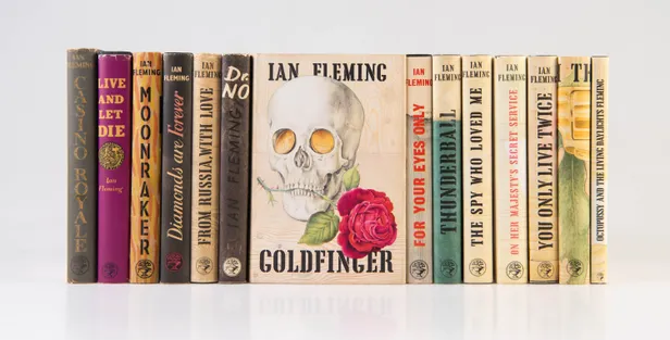 A Complete Set of the James Bond Novels and Stories in First Edition: Casino Royale, Diamonds are Forever, Live and Let Die, Moonraker, From Russia With Love, Dr. No, Goldfinger, For Your Eyes Only, Thunderball, The Spy Who Loved Me, On Her Majesty's Secr