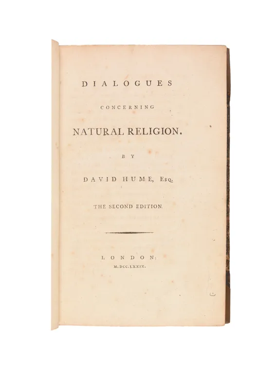 Dialogues Concerning Natural Religion.