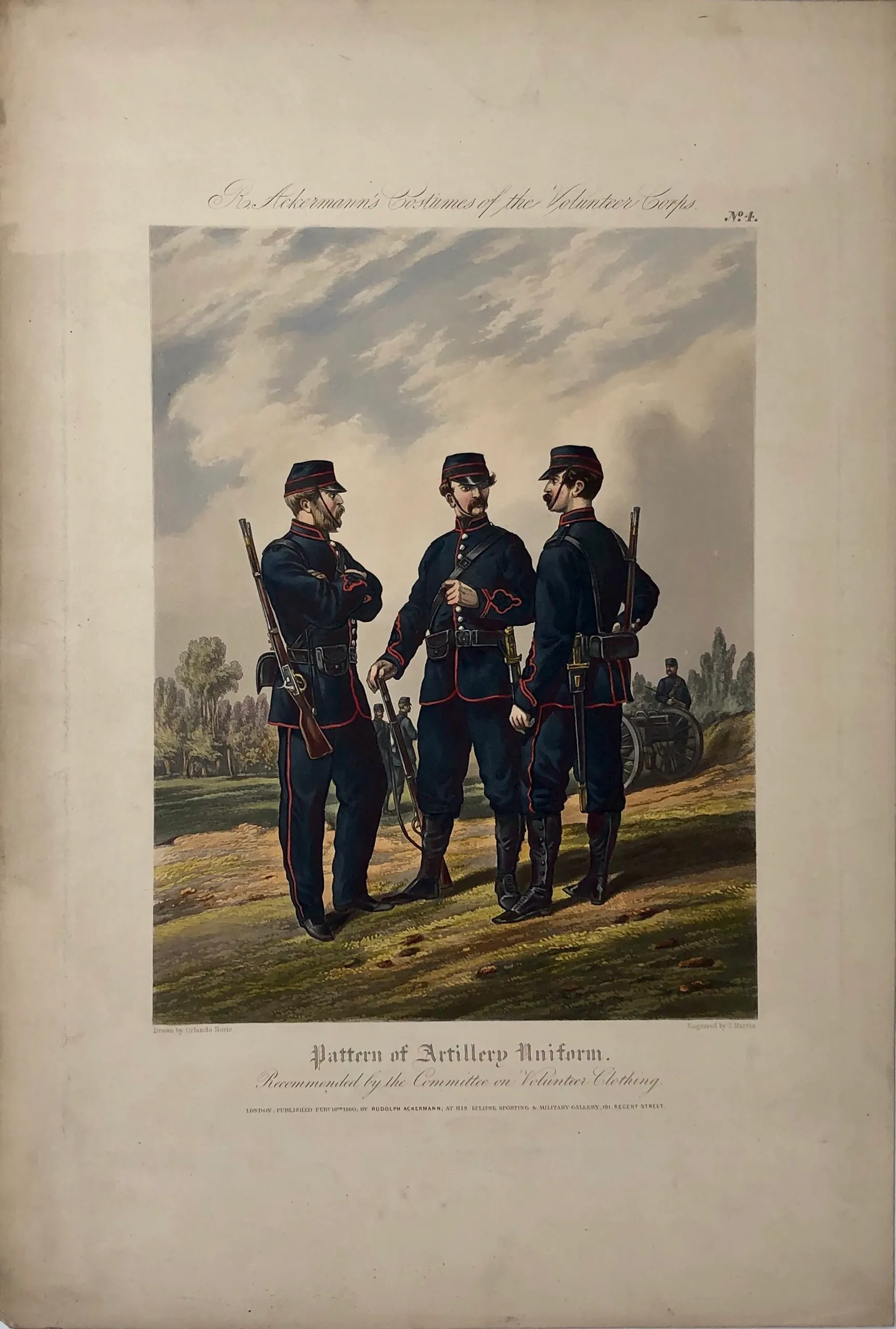 Pattern of Artillery Uniform recommended by the Committee on Volunteer Clothing.