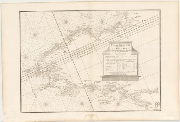 Carte Generale des Costes de Bretagne comme elles paroissent de mer basse dans les plus grandes marées.