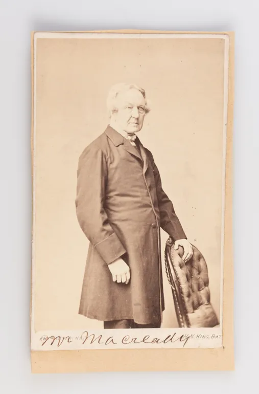 Carte de visite of the famous nineteenth century actor and great friend of Dickens