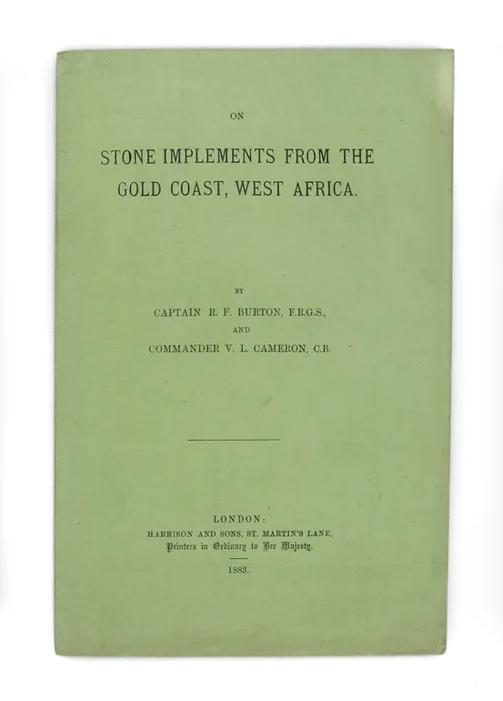 On Stone Implements from the Gold Coast, West Africa.