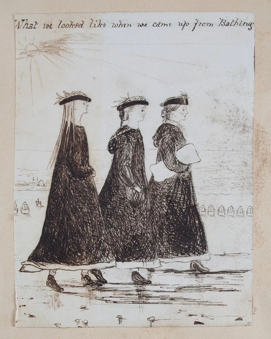 A bound album of drawings by the young Lucy Parker illustrating a family holiday to Scarborough and the surrounding area. [c. 1865]