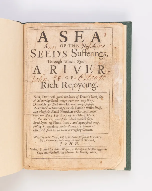 A Sea of the Seed’s Sufferings, Through which runs a River of Rich Rejoycing.