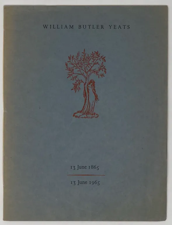 William Butler Yeats. 13 June 1865 - 13 June 1965.