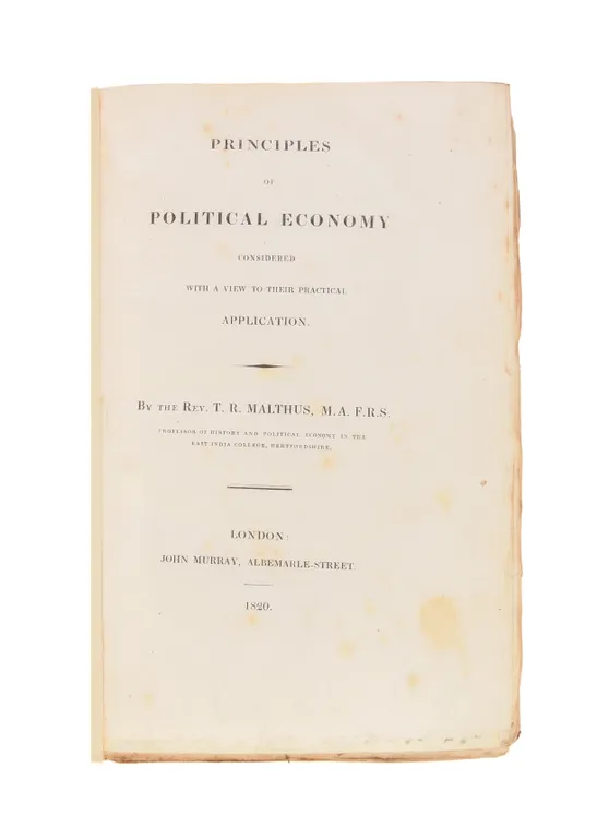 Principles of Political Economy considered with a view to their practical application.