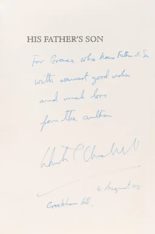 His Father's Son. The Life of Randolph Churchill.