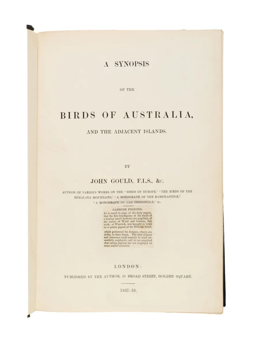 A Synopsis of the Birds of Australia.