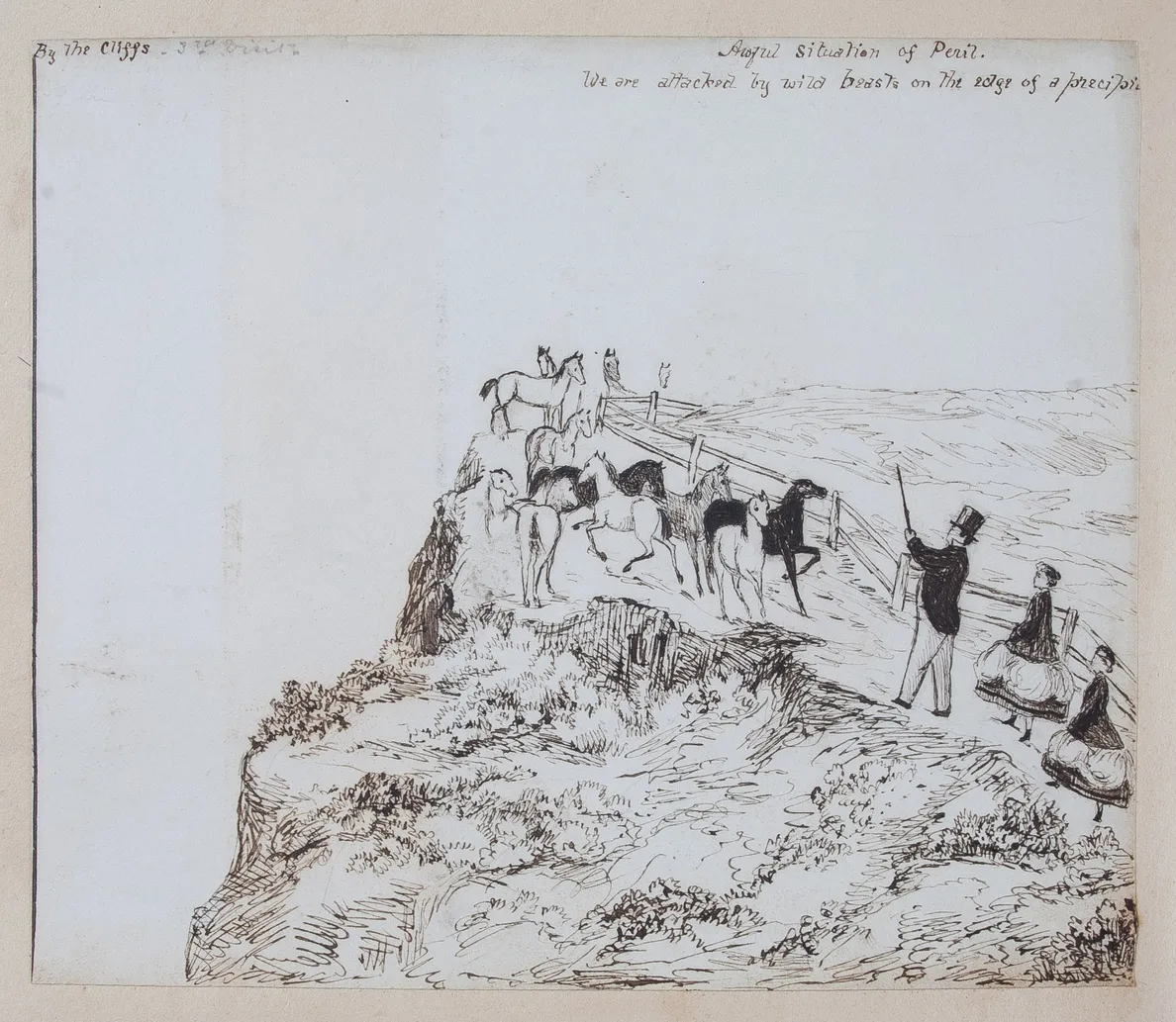 A bound album of drawings by the young Lucy Parker illustrating a family holiday to Scarborough and the surrounding area. [c. 1865]