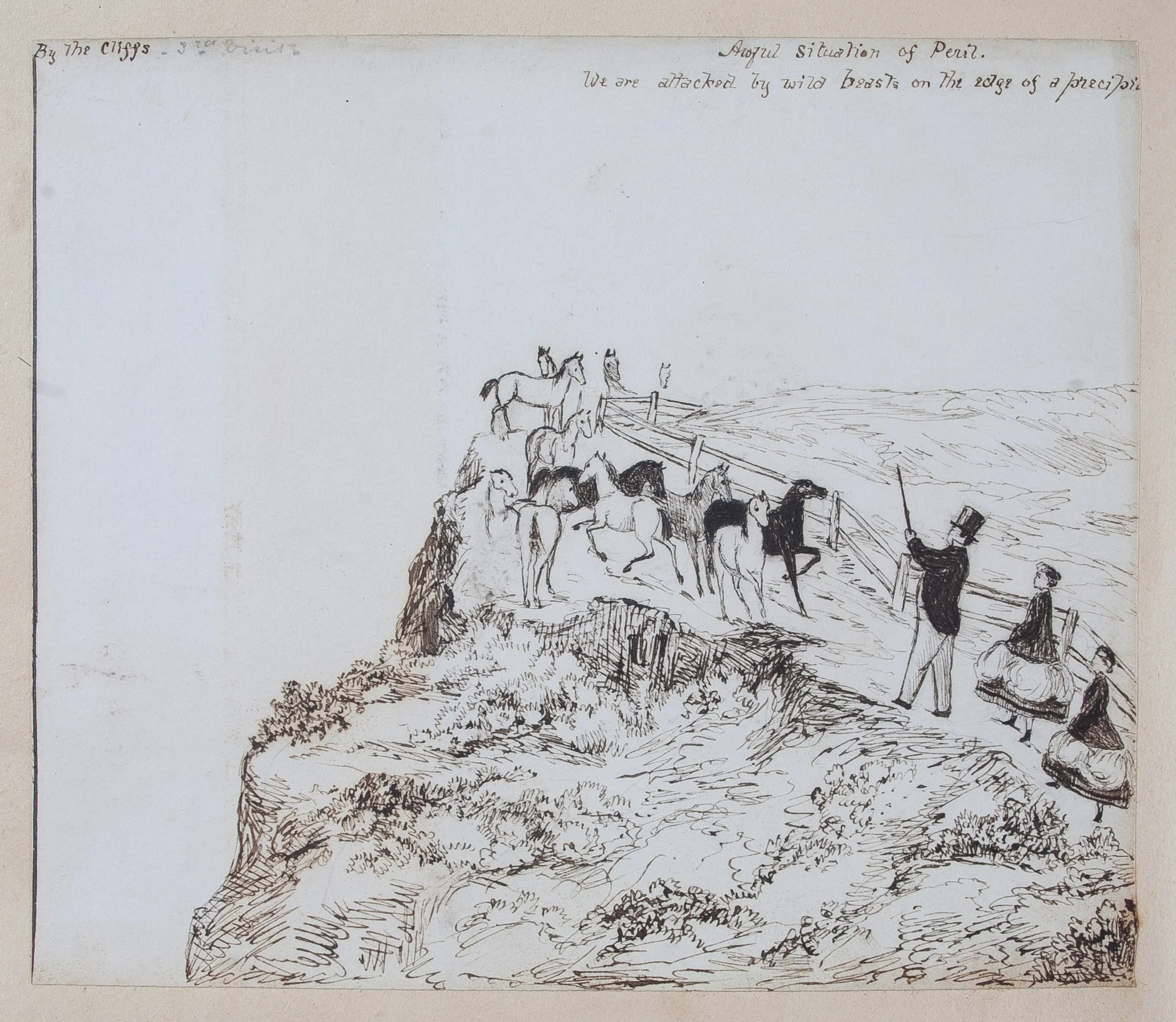 A bound album of drawings by the young Lucy Parker illustrating a family holiday to Scarborough and the surrounding area. [c. 1865]