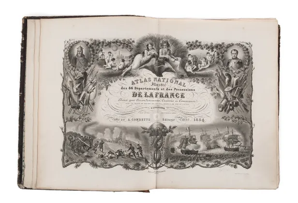 Atlas National Illustré des 86 Départements et des Possessions de la France divisé par Arrondissements, Cantons et Communes. Avec le tracé de toutes les routes, chemins de fer et canaux. …