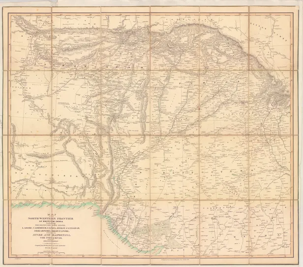 Map of the North Western Frontier of British India