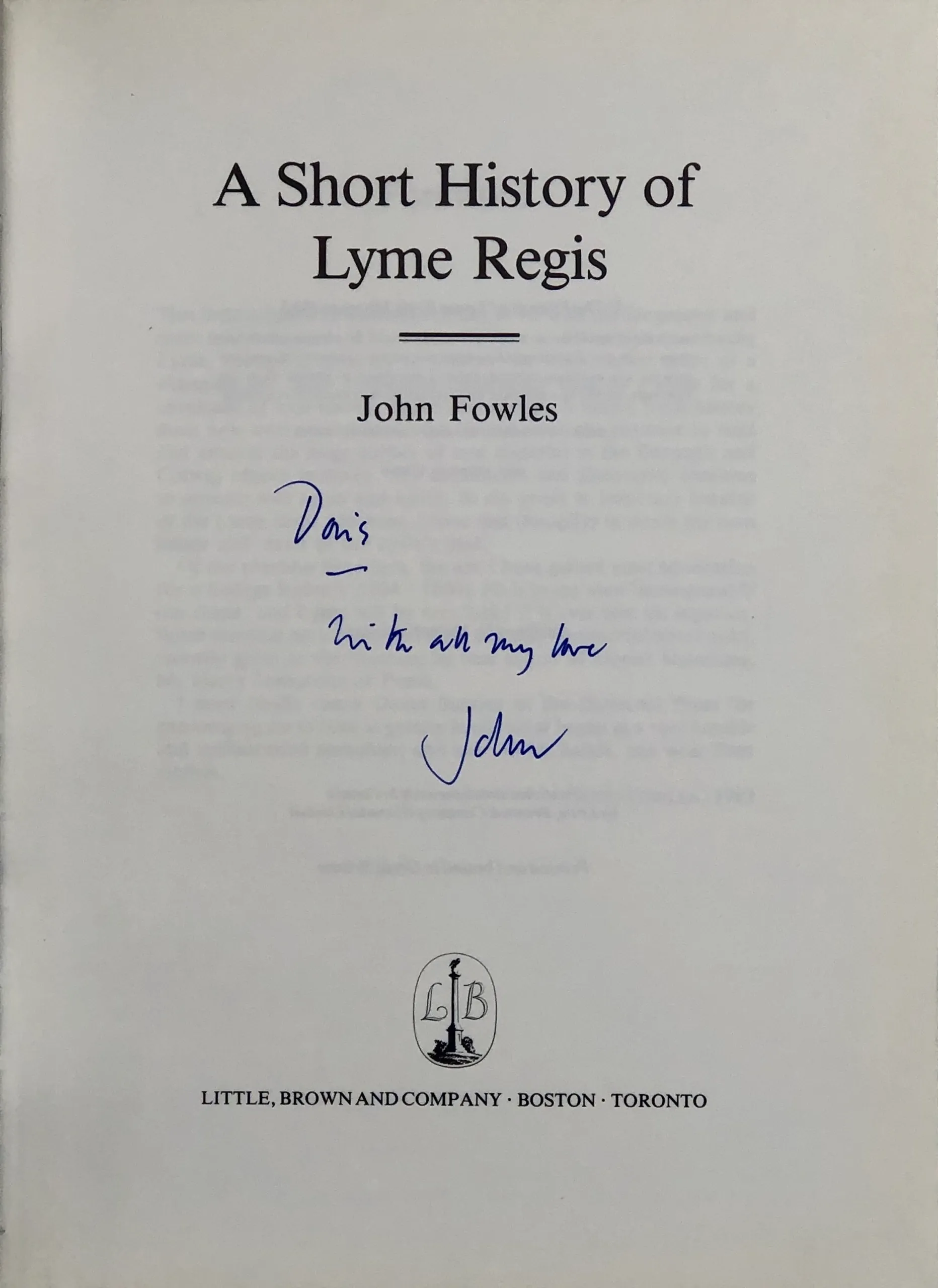 A Short History of Lyme Regis.