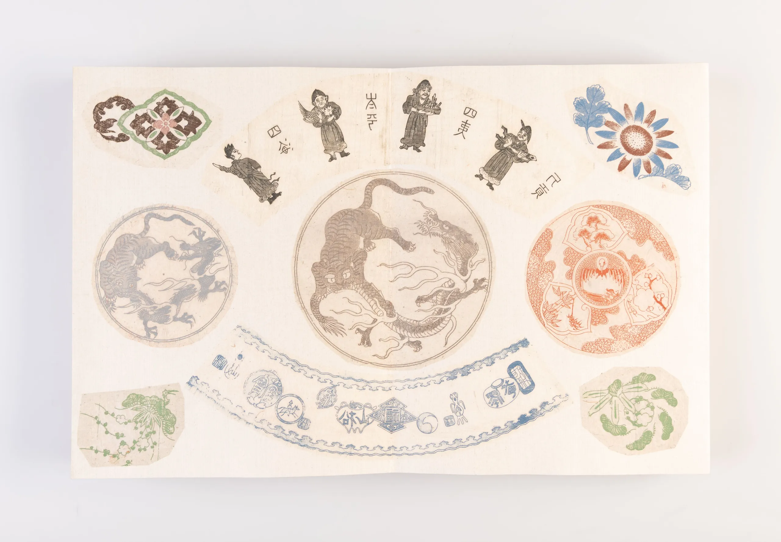 [A collection of three albums of inban ceramic transfer papers]