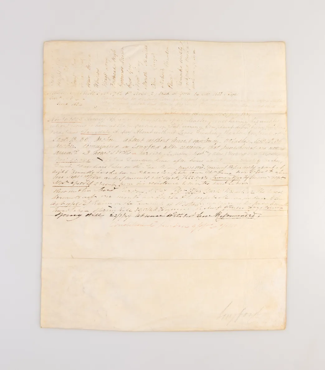[Four convict disciplinary reports: Mary Murray, Mary Ann North, James Woolf and William White.]