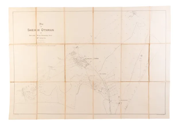 Map of Sheikh Othman by Havildar Niyaz Muhammad Khan 18th Infantry.