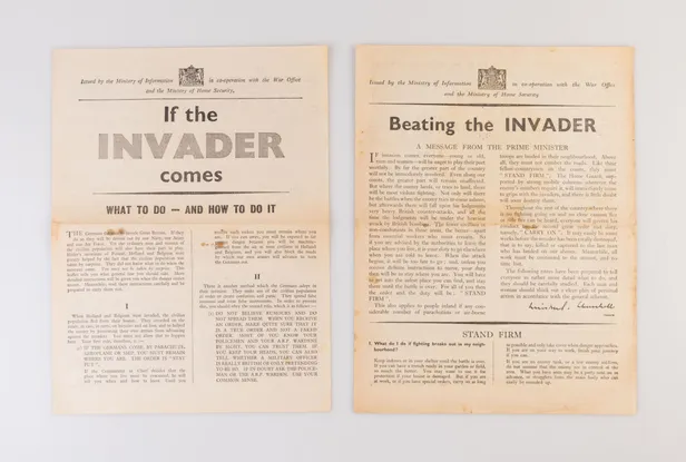 If the Invader Comes. What to do - and How to do it. [with:] Beating the Invader. A Message from the Prime Minister.