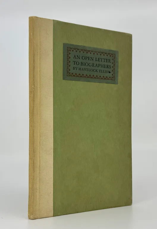 An Open Letter for Biographers.