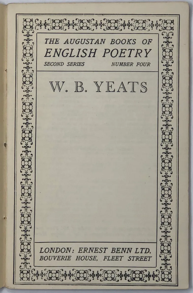 The Augustan Books of English Poetry. Second Series. Number Four.