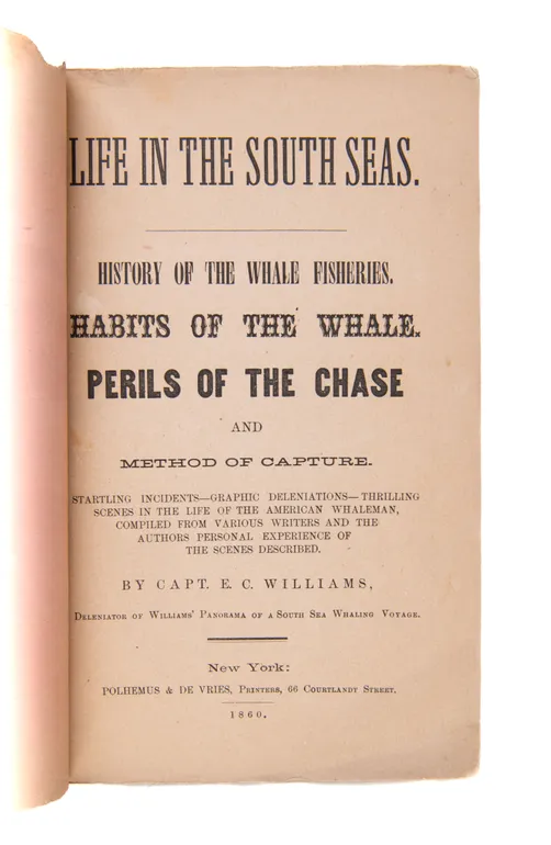 Life in the South Seas. History of the Whale Fisheries ...