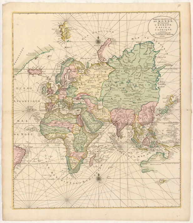 Partie Orientale du Monde qui contiennent l'Europe, l'Asie, et l'Afrique ...