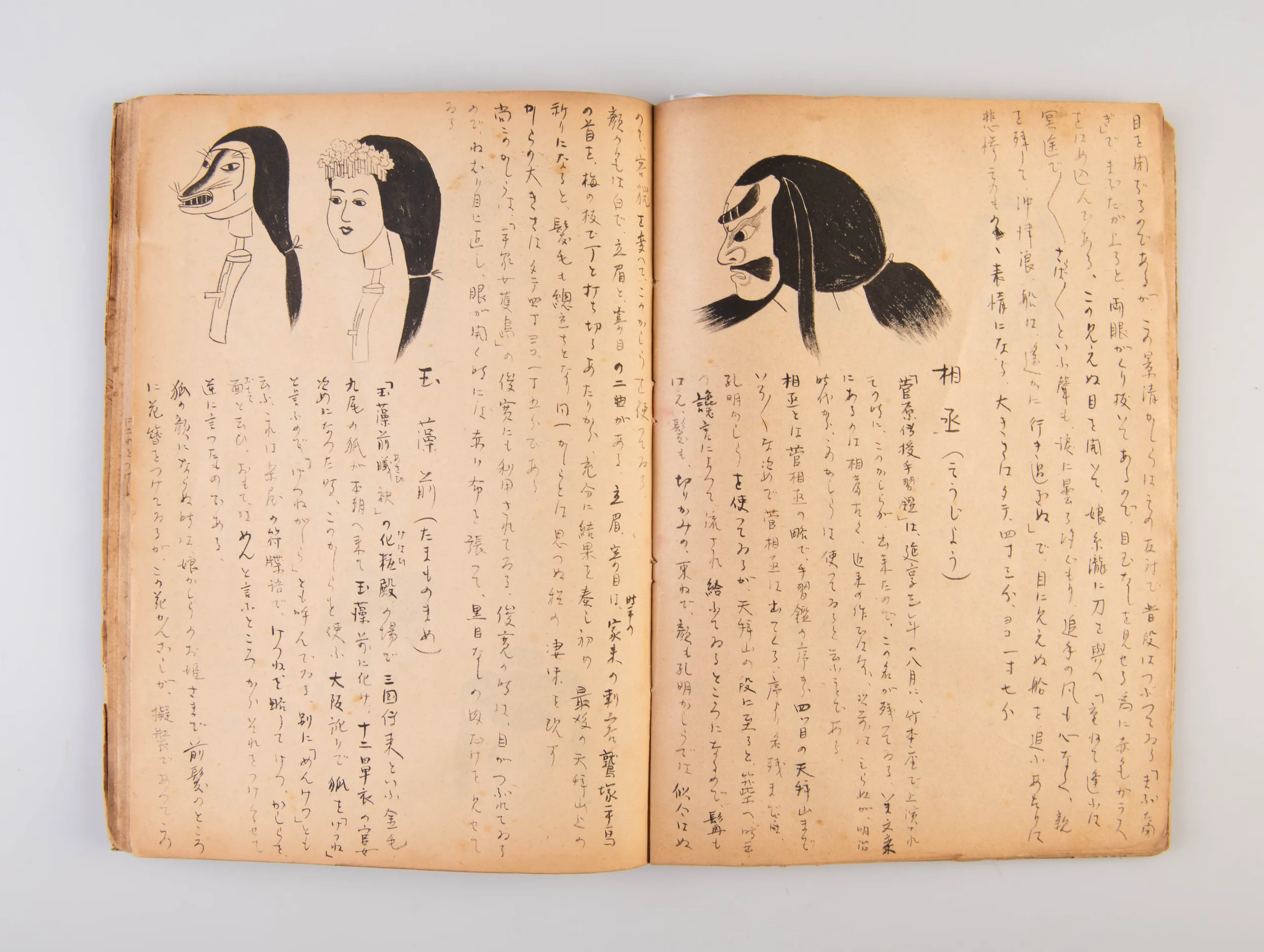 Manuscript for Bunraku ningyo zufu [Illustrated book of Bunraku Puppets].