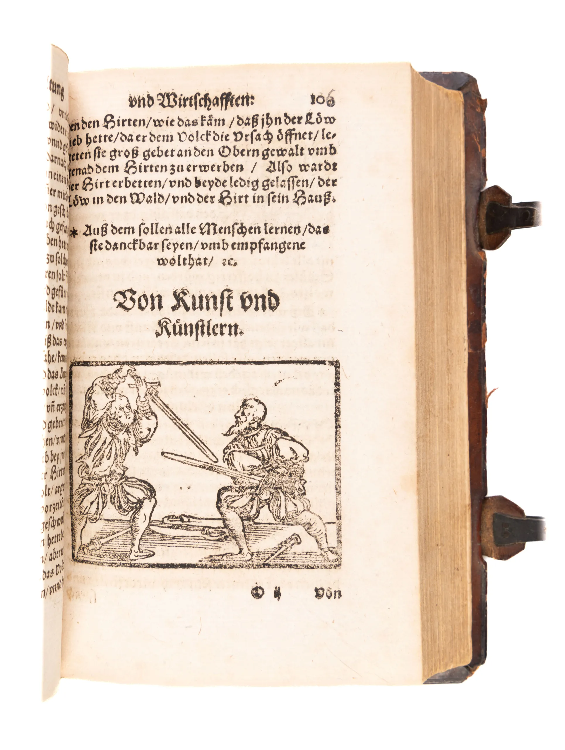 Schimpff und Ernst, Das ist ein Nützliches Buch, Darinn alle Welthändel… angezeigt werden… von newen in truck verfertiget…
Frankfurt, (Nikolaus Basse), 1570.