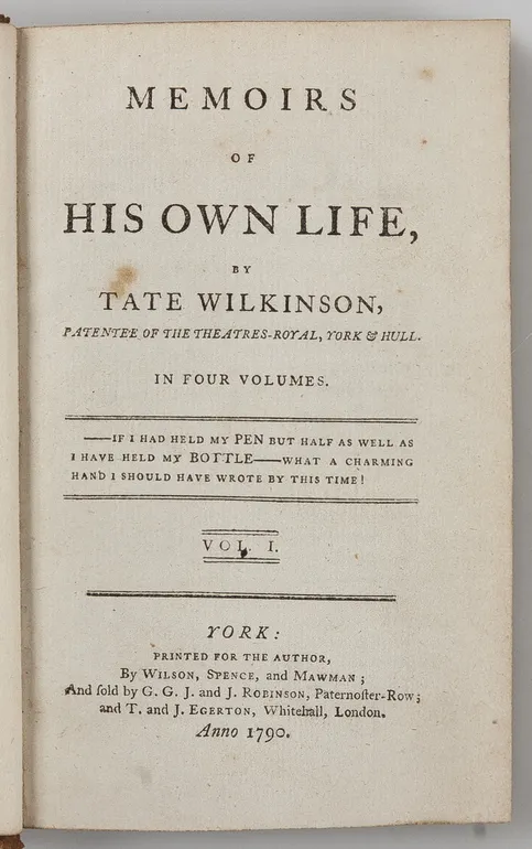 Memoirs of His Own Life