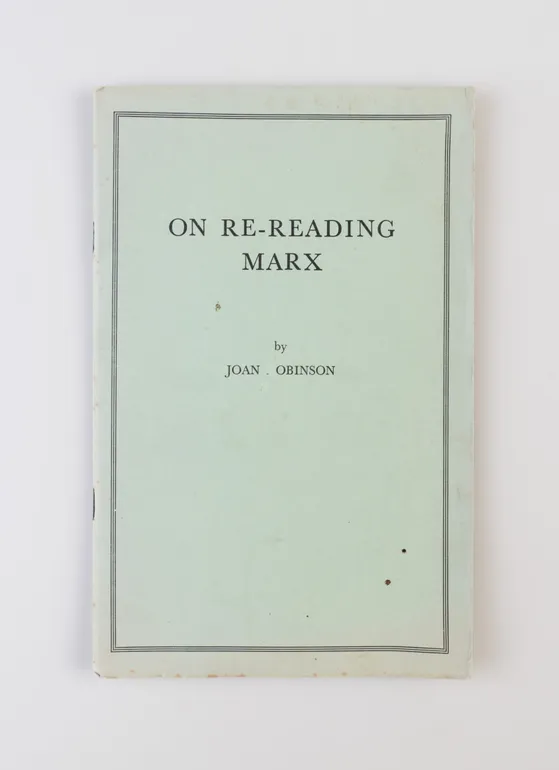 On Re-Reading Marx.