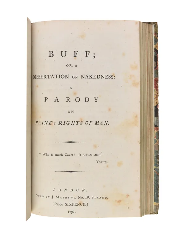 Buff; or, a Dissertation on Nakedness: A Parody on Paine's Rights of Man.