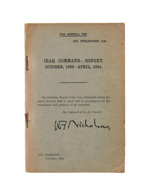 Iraq Command - Report. October, 1922 - April, 1924.
