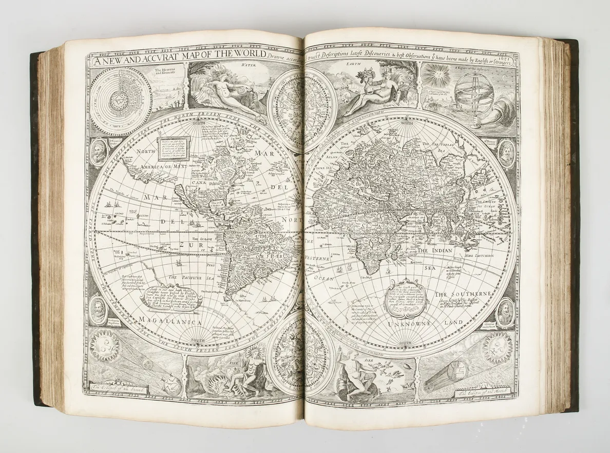 The Theatre of the Empire of Great-Britain ... Together with a Prospect of the Most Famous Parts of the World, viz. Asia, Africa, Europe, America. ...