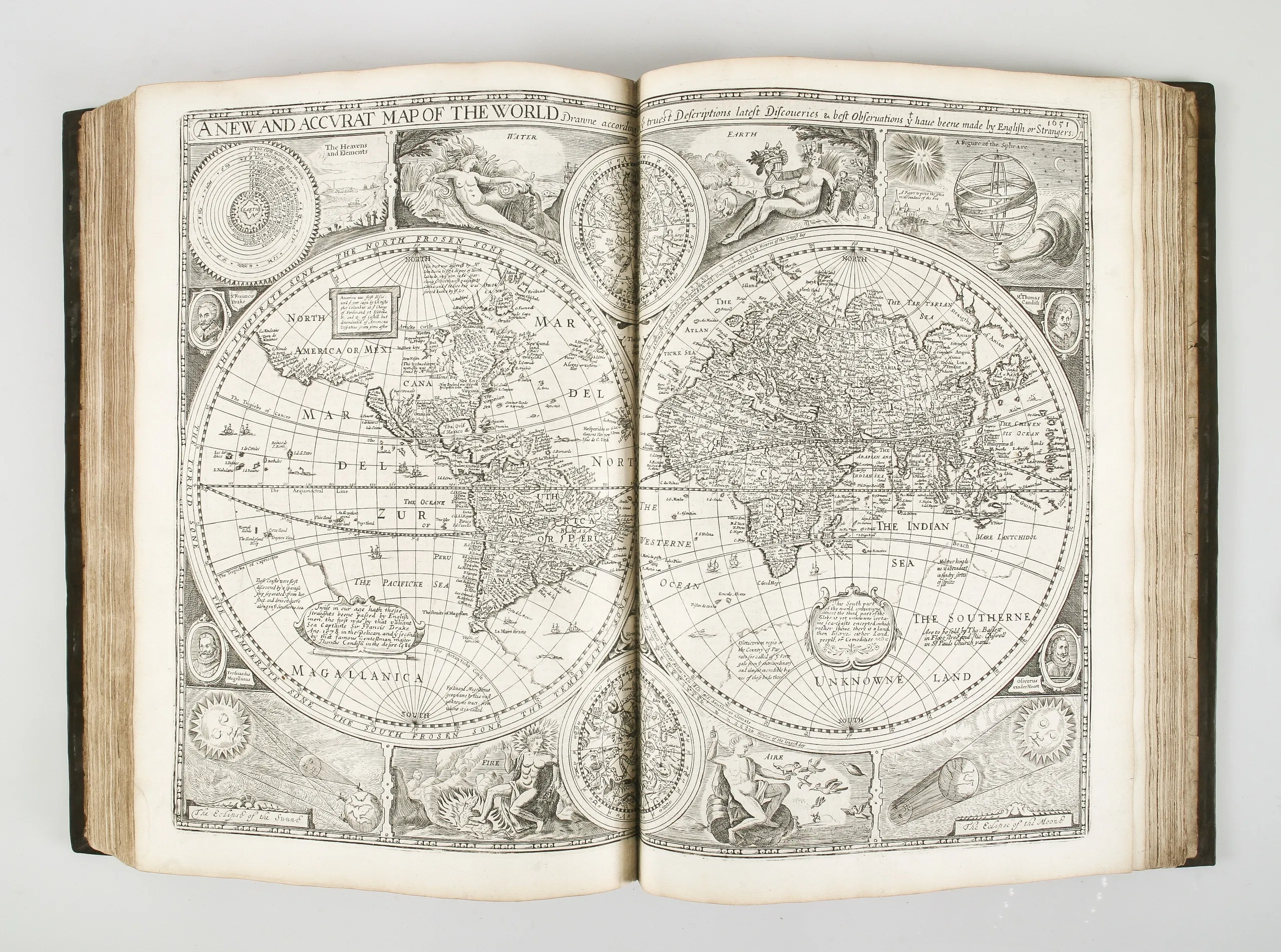 The Theatre of the Empire of Great-Britain ... Together with a Prospect of the Most Famous Parts of the World, viz. Asia, Africa, Europe, America. ...
