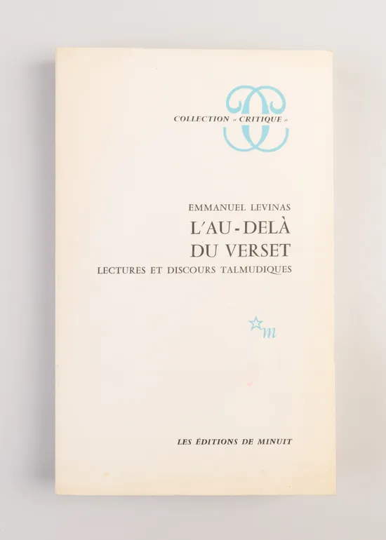 L'Au-delà du verset. Lectures et discours talmudiques.