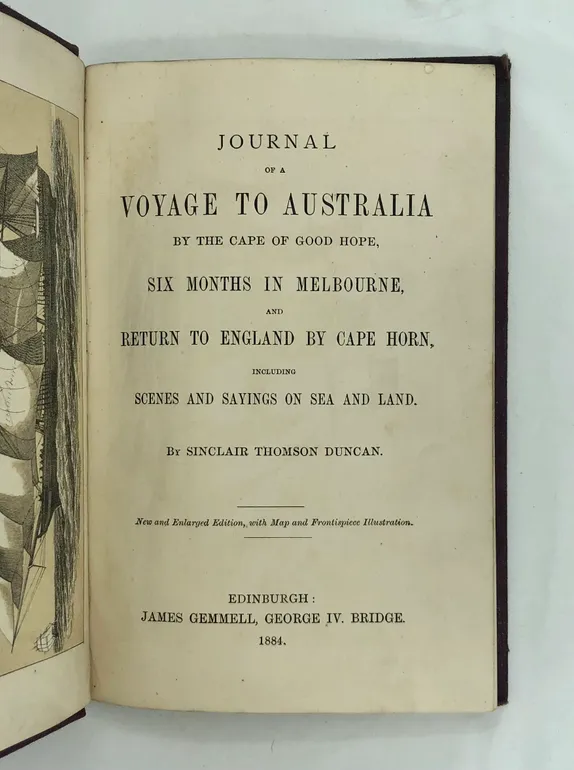 Journal of a Voyage to Australia by the Cape of Good Hope, Six Months in Melbourne and Return to England by Cape Horn.