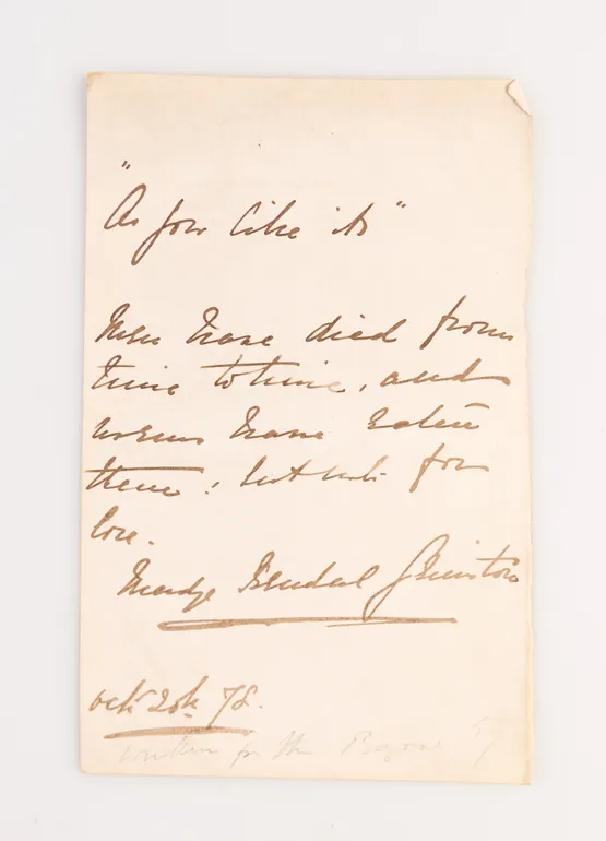 Autograph Quotation Signed (