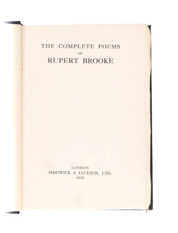 The Complete Poems of Rupert Brooke.